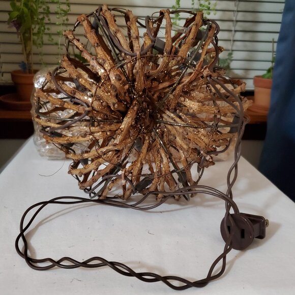 Lighted Grapevine Pumpkin – Autumn, Fall Harvest Décor - Picture 9 of 10